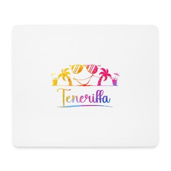 Île ensoleillée de Tenerife Arc-en-ciel - Tapis de souris (format paysage) - blanc - Devant