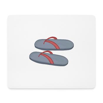 Beach Flip Flop Design - Mouse Pad (horizontal) - white - Front