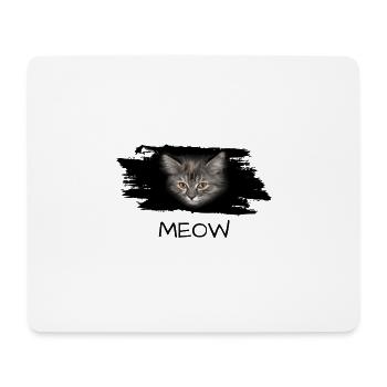 Katze Cat meow - Mousepad (Querformat) - Weiß - Vorne