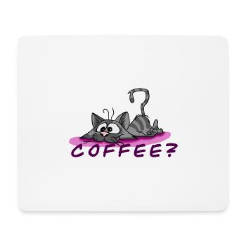 Kaffee? - Mousepad (Querformat) - Weiß - Vorne