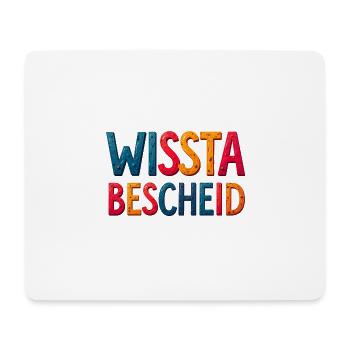 Farbige 3D Schriftkunst Metalllook - Mousepad (Querformat) - Weiß - Vorne