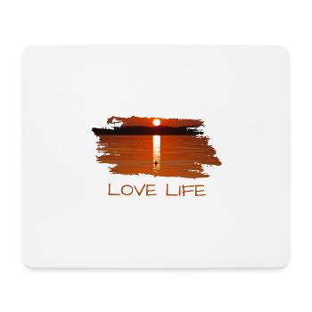 love life - Mousepad (Querformat) - Weiß - Vorne
