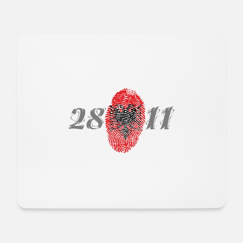 Albania Dita Flamuri - Mousepad (Querformat) - Weiß