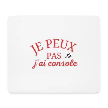 je peux pas j'ai console - Tapis de souris (format paysage) - blanc - Devant