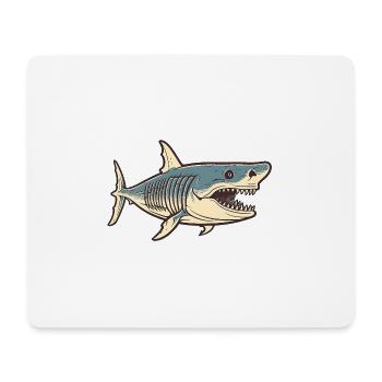 Shark Drawing - Mouse Pad (horizontal) - white - Front