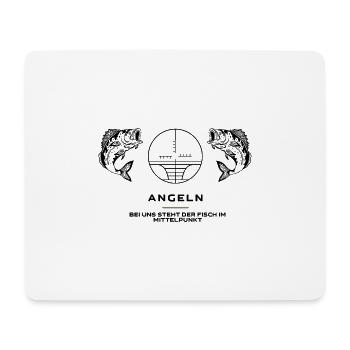 Angeln aus Leidenschaft  Angler Shirt - Mousepad (Querformat) - Weiß - Vorne