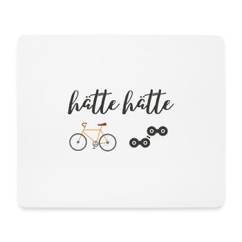 Hätte Hätte Fahrradkette | Vatertagsgeschenk - Mousepad (Querformat) - Weiß - Vorne