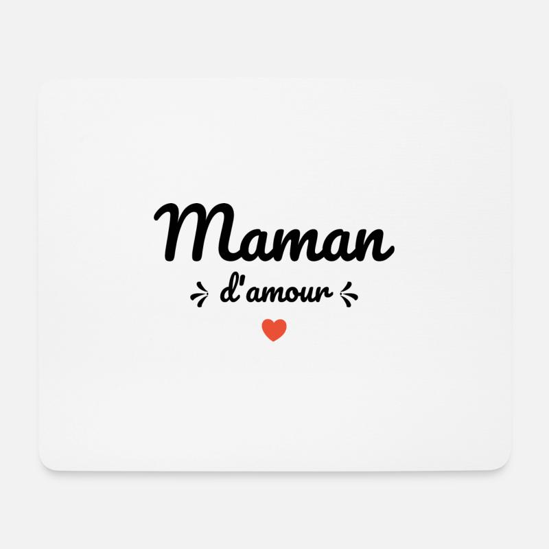 Maman d'amour - Tapis de souris (format paysage) - blanc