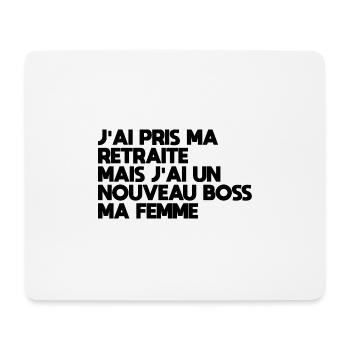 Funny Man Retirement Gift Idea for a Mar - Mouse Pad (horizontal) - white - Front
