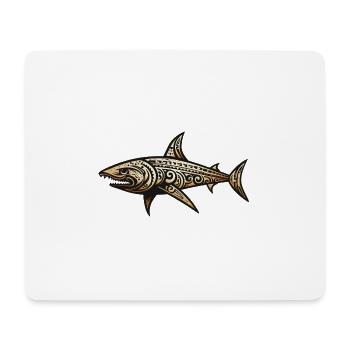 Adinkra Shark 3 - Mouse Pad (horizontal) - white - Front