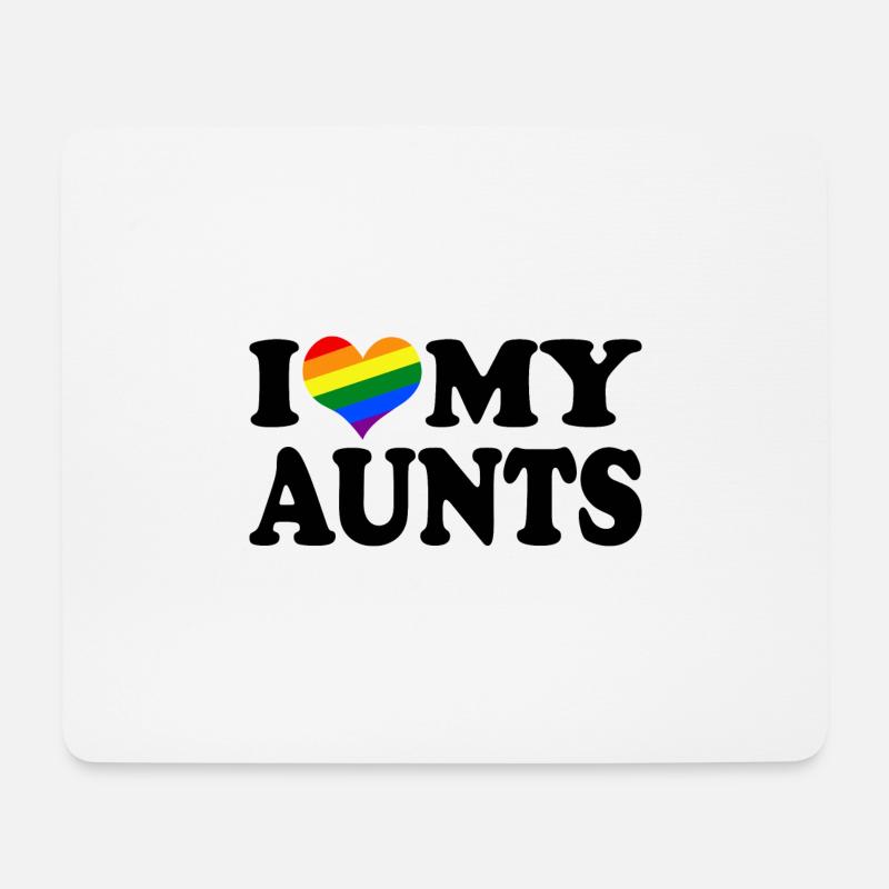 I love my aunts - Mousepad (Querformat) - Weiß