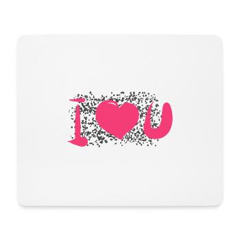 herz muster punkte ich liebe dich - Mousepad (Querformat) - Weiß - Vorne