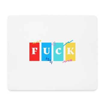 FUCK art style vintage - Tapis de souris (format paysage) - blanc - Devant