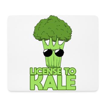 Vegan Vegetarier Lizenz Grünkohl I Geschenk - Mousepad (Querformat) - Weiß - Vorne
