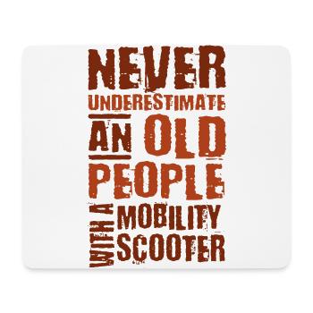An Old People With A Mobility Scooter - Mousepad (Querformat) - Weiß - Vorne