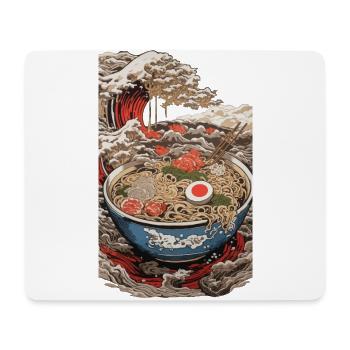 Japan Retro Ramen Ukiyo-E Tokyo Wave Kunst - Mousepad (Querformat) - Weiß - Vorne