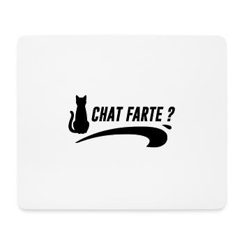 Chat farte ? - Tapis de souris (format paysage) - blanc - Devant