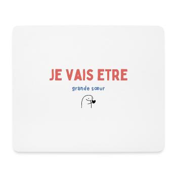 Ich werde eine große Schwester sein - Mousepad (Querformat) - Weiß - Vorne