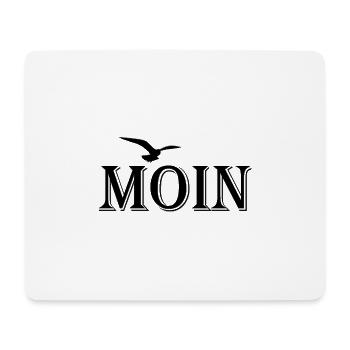 Moin Motiv mit Möwe - Nordsee - Mousepad (Querformat) - Weiß - Vorne