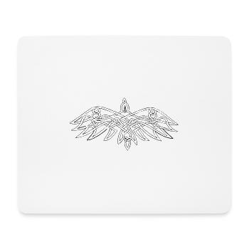 Celtic crow - Mouse Pad (horizontal) - white - Front