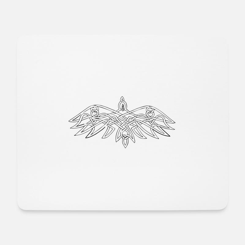 Celtic crow - Mouse Pad (horizontal) - white