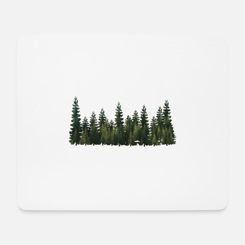 Bäume - Mousepad (Querformat) - Weiß
