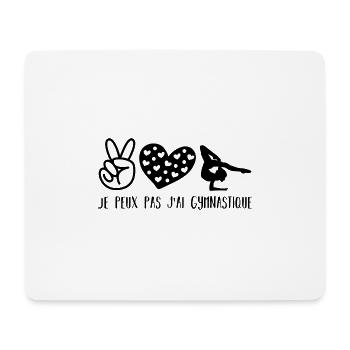 j'peux pas j'ai gymnastique rythmique - Tapis de souris (format paysage) - blanc - Devant