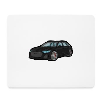 Black sports suit with blue light - Mouse Pad (horizontal) - white - Front