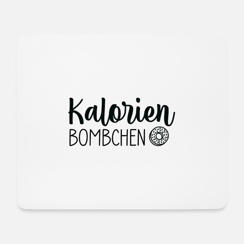 Kalorien Bömbchen 🍩💣 - Mousepad (Querformat) - Weiß