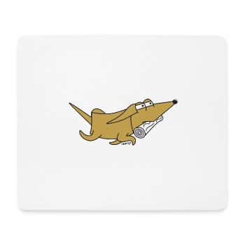 Zeitung Kleiner niedlicher Cartoon-Hund für Hundeliebhaber - Mousepad (Querformat) - Weiß - Vorne