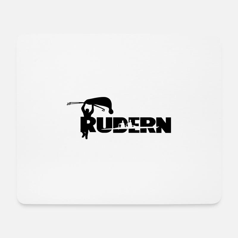 Rudern cooler Spruch personalisierbar - Mousepad (Querformat) - Weiß