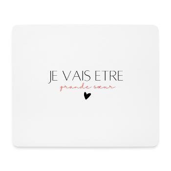 Ich werde eine große Schwester sein - Mousepad (Querformat) - Weiß - Vorne
