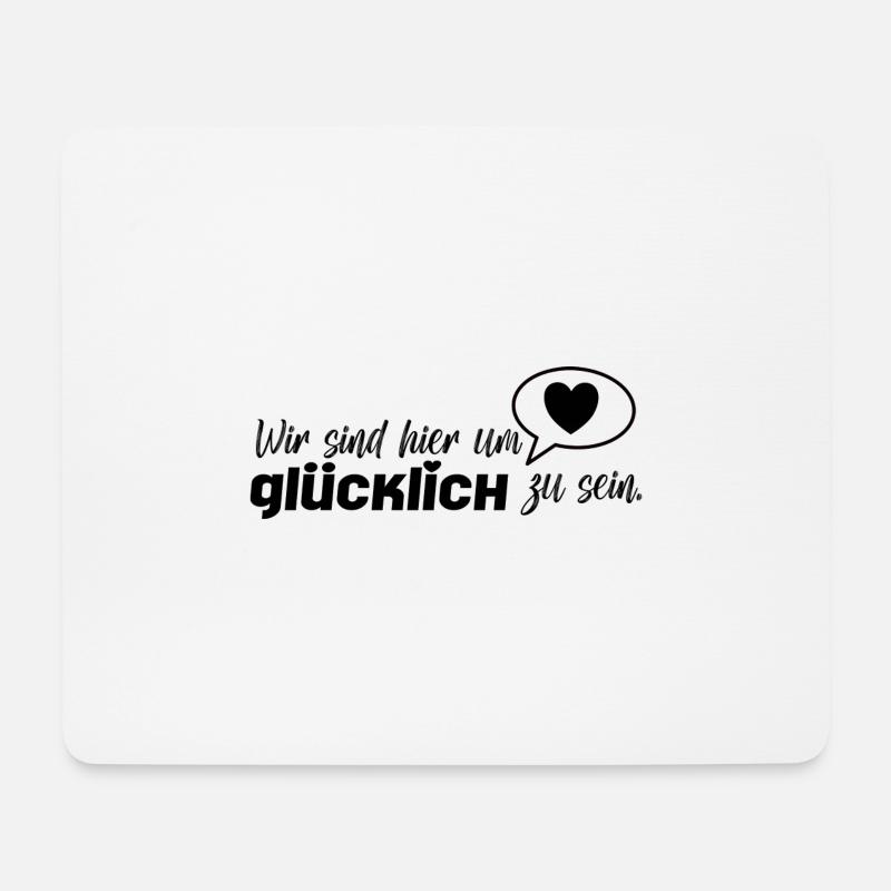Glücklich sein- Entdecke das Glück! - Mousepad (Querformat) - Weiß