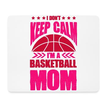 Basketball keep calm mama - Mousepad (Querformat) - Weiß - Vorne