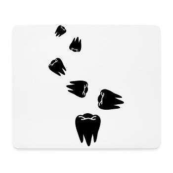Symbole de l’icône de dent - Tapis de souris (format paysage) - blanc - Devant