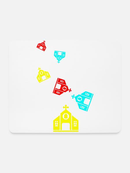 Kirche glaube - Mousepad (Querformat) - Weiß