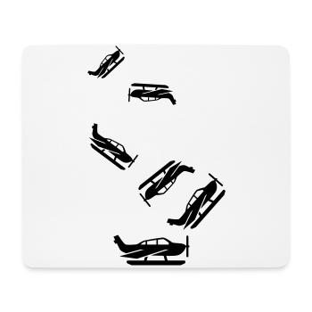 Symbole de l’avion - Tapis de souris (format paysage) - blanc - Devant