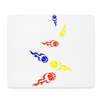 Basketball flame - Mouse Pad (horizontal) - white - Front