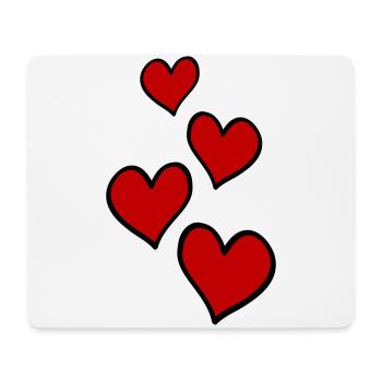 Herzen Love Symbol - Mousepad (Querformat) - Weiß - Vorne