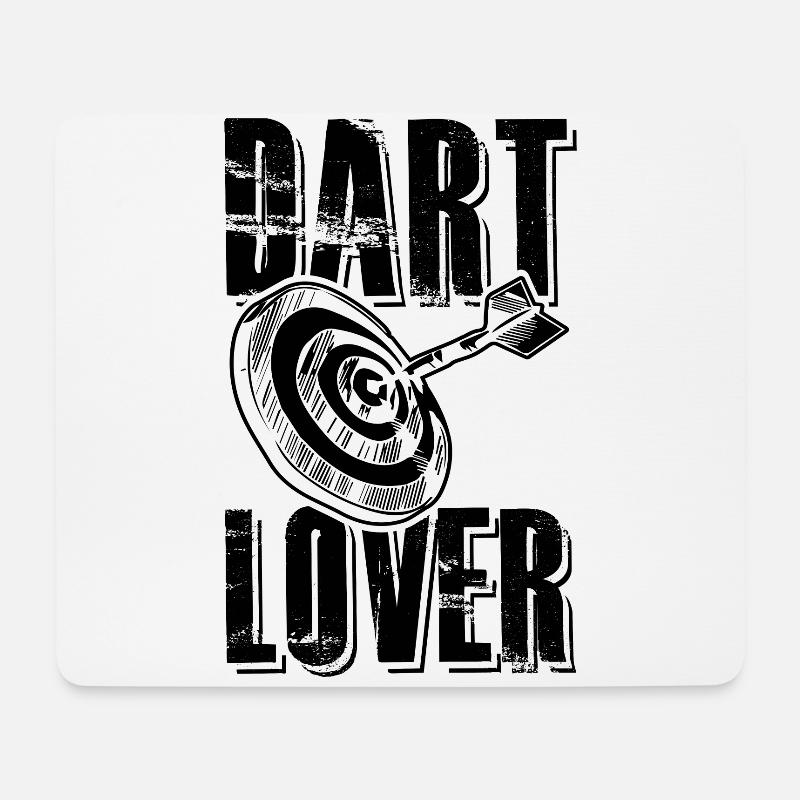 dart liebe - Mousepad (Querformat) - Weiß