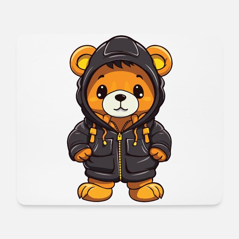 Bär Winter Comic Niedlich - Mousepad (Querformat) - Weiß