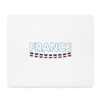 FRANKREICH Flagge und Emblem von Frankreich. Ertragen - Mousepad (Querformat) - Weiß - Vorne