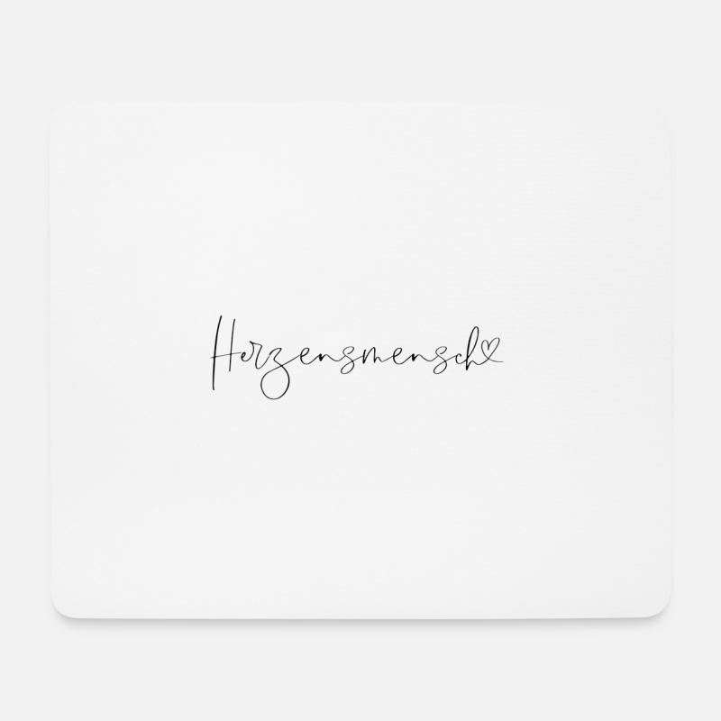 Herzensmensch Liebe Freundschaft - Mousepad (Querformat) - Weiß