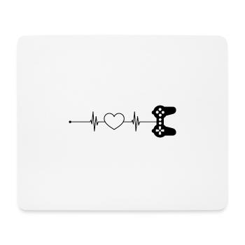 Herzschlag Spiele - Mousepad (Querformat) - Weiß - Vorne