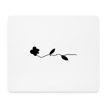 Rose flower symbol plant natural - Mouse Pad (horizontal) - white - Front