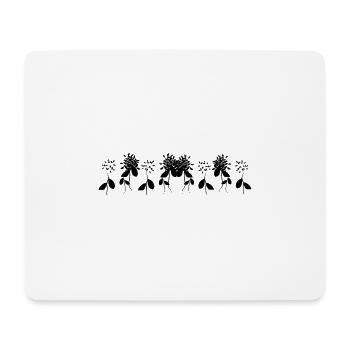 fleurs plantes naturelles feuilles - Tapis de souris (format paysage) - blanc - Devant