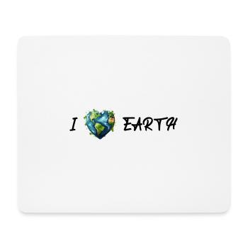 Ich Liebe Die Erde - Mousepad (Querformat) - Weiß - Vorne