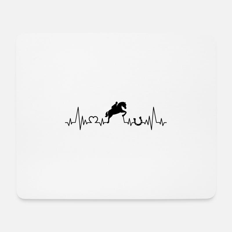 Herzschlag des Pferdes - Mousepad (Querformat) - Weiß