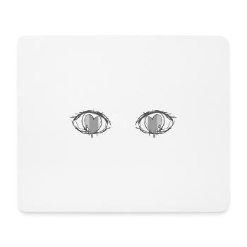 eye heart in love eyes symbol love - Mouse Pad (horizontal) - white - Front