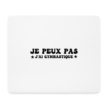 j'peux pas j'ai gymnastique rythmique - Tapis de souris (format paysage) - blanc - Devant